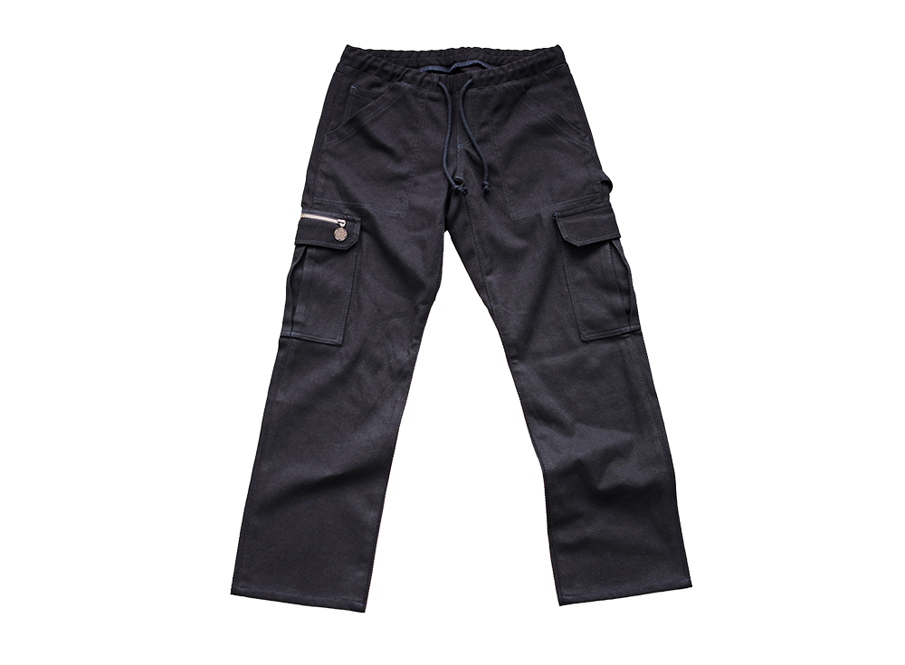 Black dyed cargo pants | 黒染めカーゴパンツ – 九櫻刺子 - kusakura