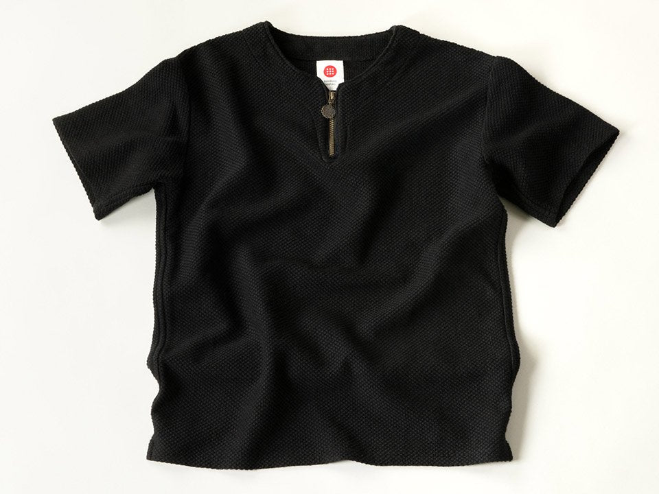Black dyed T-shirt Fastener | 黒染めファスナーTシャツ