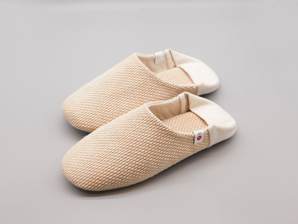 Persimmon dyed babouche | 柿渋染めバブーシュ