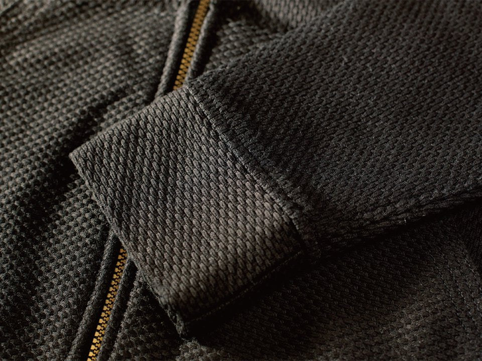 zip up hoodie Black | 黒染パーカー – 九櫻刺子 - kusakura sashiko